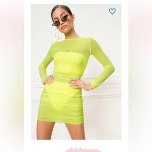 Superdown Angela Ruched Mesh Dress or Cover Up